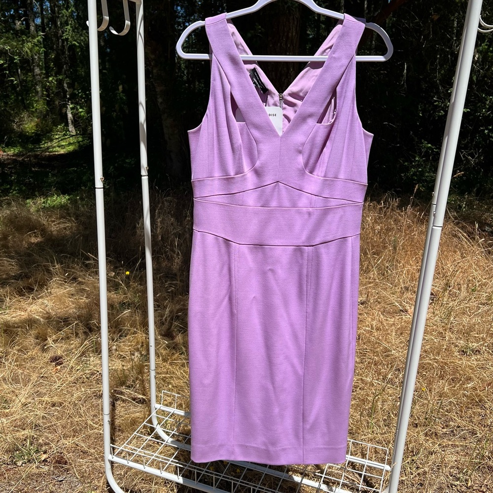 NWT Narciso Rodriguez lilac purple cut out sheath dress 46